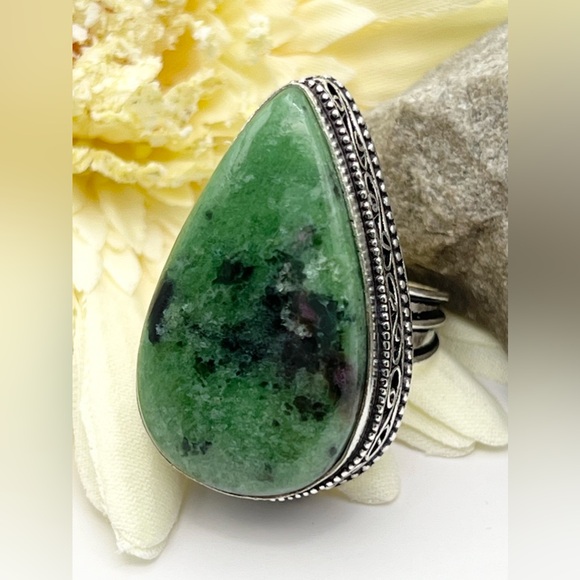 RUBY ZOISITE RING - Picture 4 of 9